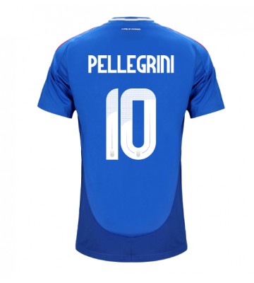 Italien Lorenzo Pellegrini #10 Hjemmebanetrøje EM 2024 Kort ærmer